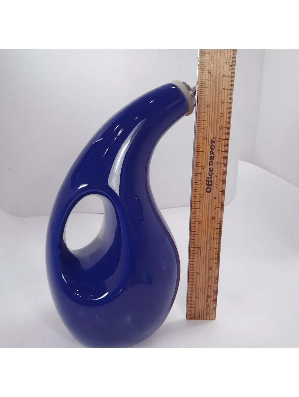 Rachael Ray Evoo olive oil dispenser Bottle Carafe Blue Ceramic Ho16Y Rachel